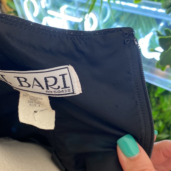 AJ Bari Vtg Floral Tapestry Strapless Pleated Fit and Flare Dress | Sz 4 - Picture 7 of 7